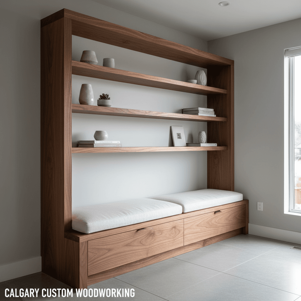 Small build: custom bench and shelf unit